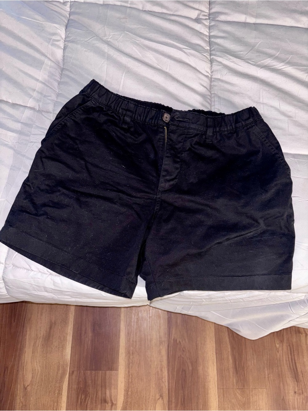 Chubbies 5.5” inseam Black Shorts with Light Blue Lining